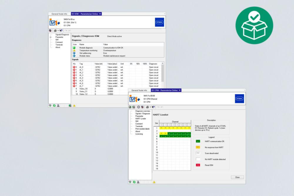 9499/DTM-IS1-06 Com/Device/HART unltd. Software licence for an unlimited number of HART devices