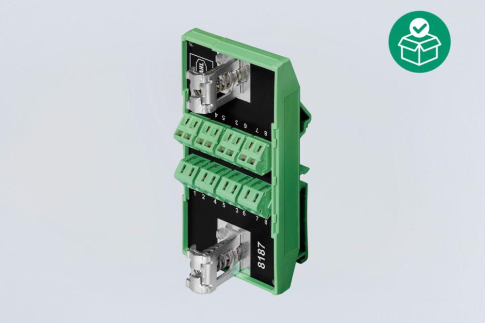 Network technology Ethernet terminal, Transfer rate: 10/100/1000 BaseT, Mounting type: On NS 35 DIN rail, Zone 1/2