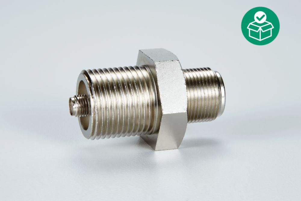 Coaxial cable bushing, Stainless steel, 150 MHz ... 8 GHz, Internal plug connector: SMA female, External plug connector: N-type socket;Thread size: M20, Zone 1/2/21/22