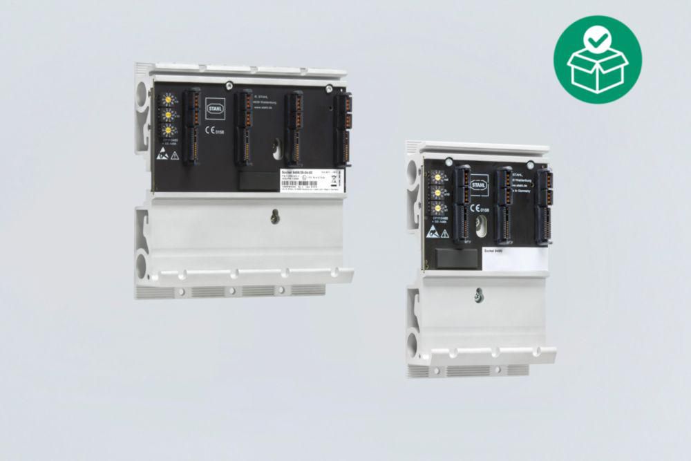 Socket f. CPU and power module 9442 and 9445, for Zone 2, Number of slots: 3, Power supply: Via 9445/35 power module, Width: 96.500 mm, Depth: 50.600 mm, Length: 167 mm, Zone 2