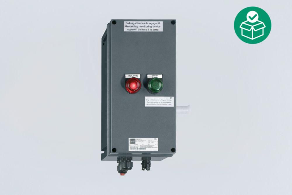 Grounding monitoring devices made of polyester resin, without object recognition, Limit contact: Change-over contact, Nominal voltage range AC: 96 - 253 V, Zone 1/2/21/22