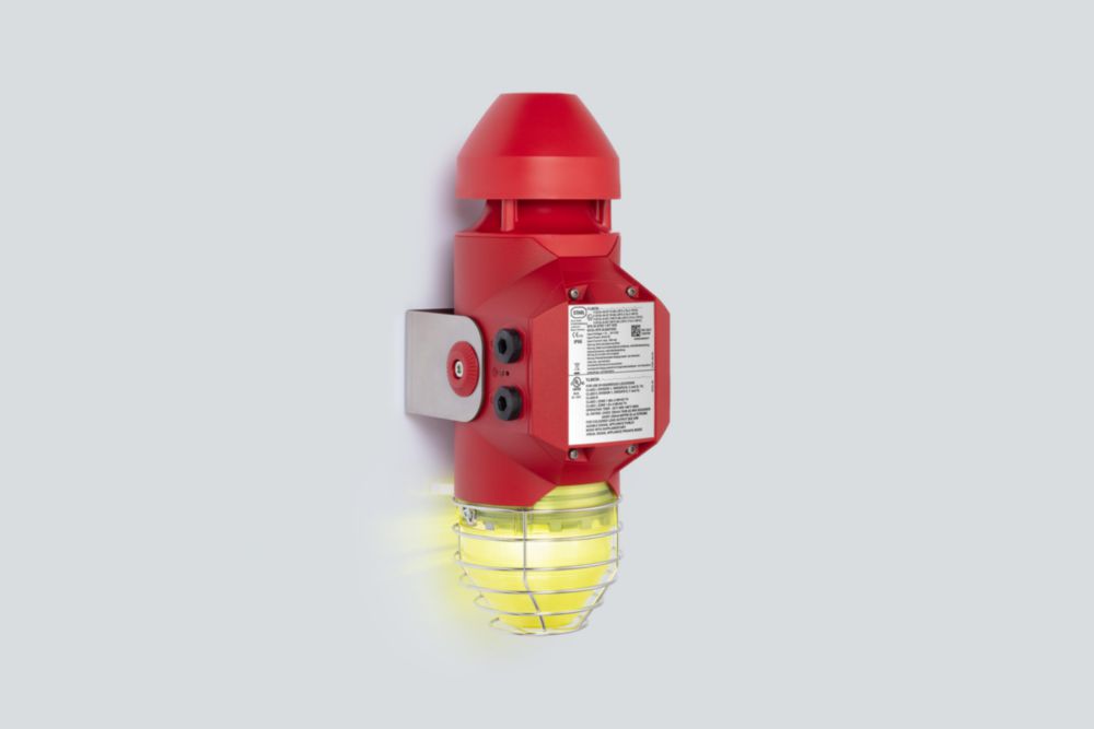 Ex Appareil de signalisation acoustique et lumineux jusqu'a 120 dB(A) / LED / 5 J, ALU, série YL60/3 - YODALEX 3 R. STAHL