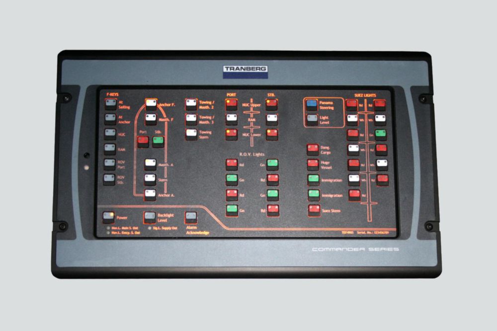 TRANBERG<sup>® </sup>Bedienfeld für Navigationslichtsystem Reihe TEF4900 R. STAHL