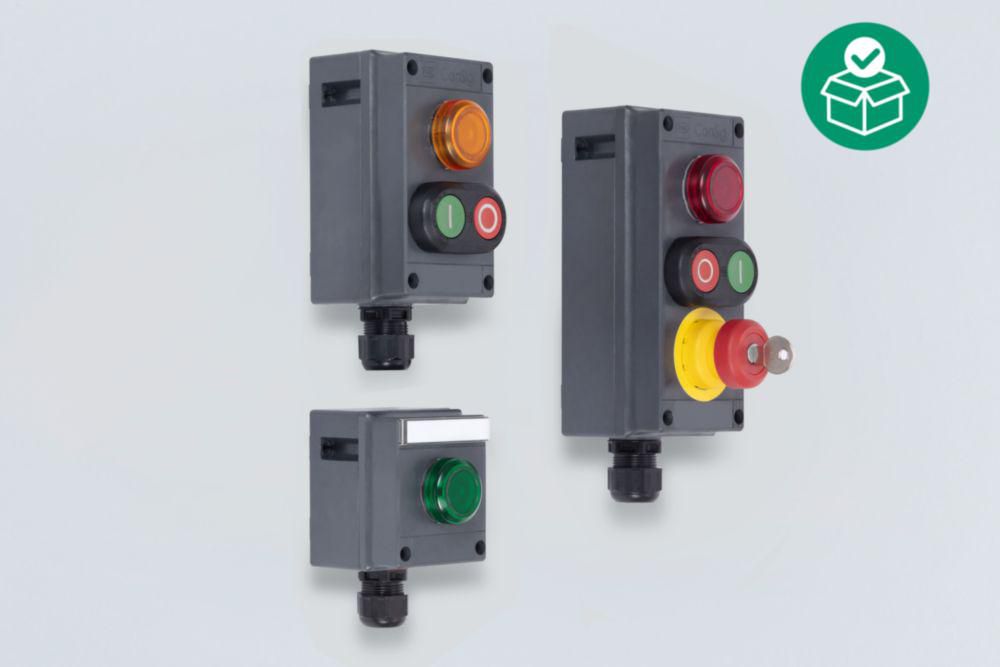 8040/1180X-01L50SA05, Pushbutton, Installation position middle: Pushbutton, Red 