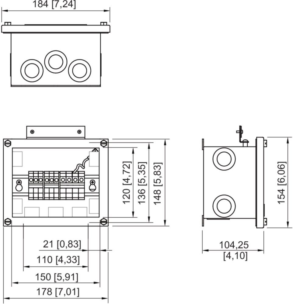 Scatola di giunzione Ex per il tracciamento elettrico / trattamento antighiaccio - montaggio a parete serie TEF1058 R. STAHL