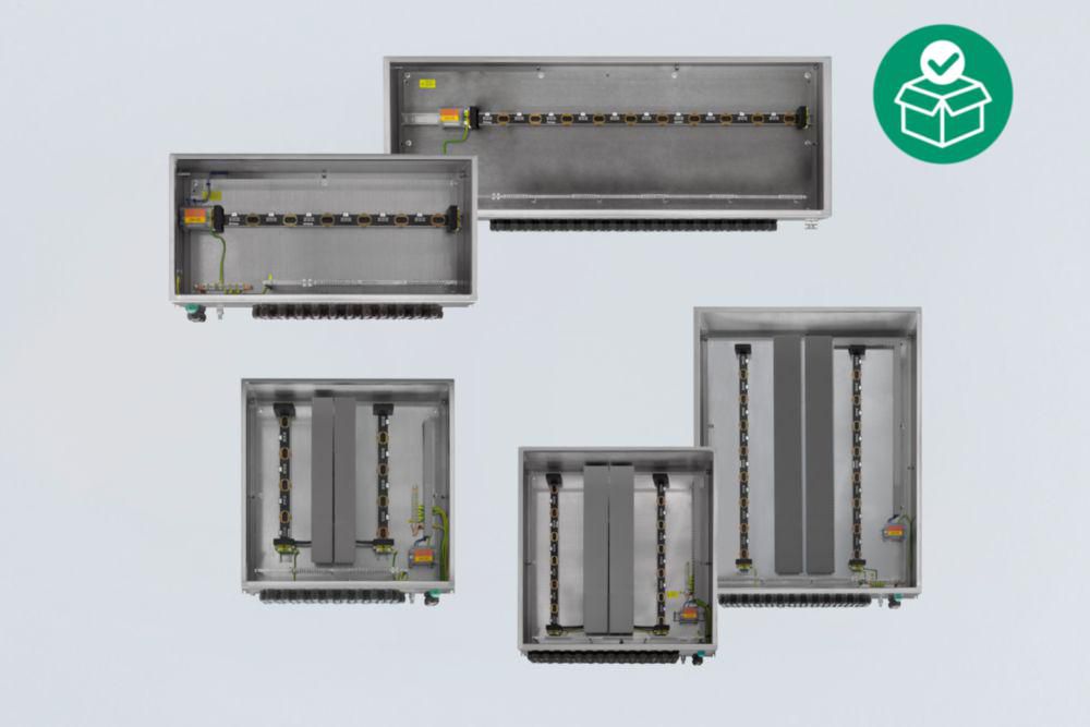 IS1 RIO standard encl. Zone 2, Width: 760 mm, Depth: 300 mm, Height: 760 mm, 1 x BusRail for 12 slots (1 x CPM, 11 x I/O – modules), Zone 2