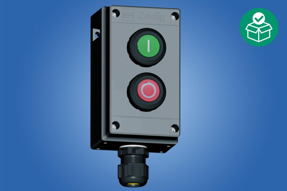 8040/1280X-01L13SA05-01L08SA05, Pushbutton (2x), Installation position top: Pushbutton, Green - 