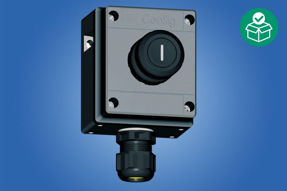 8040/1180X-03L24SA05, Mushroom pushbutton, Installation position middle: Mushroom pushbutton, Black - 