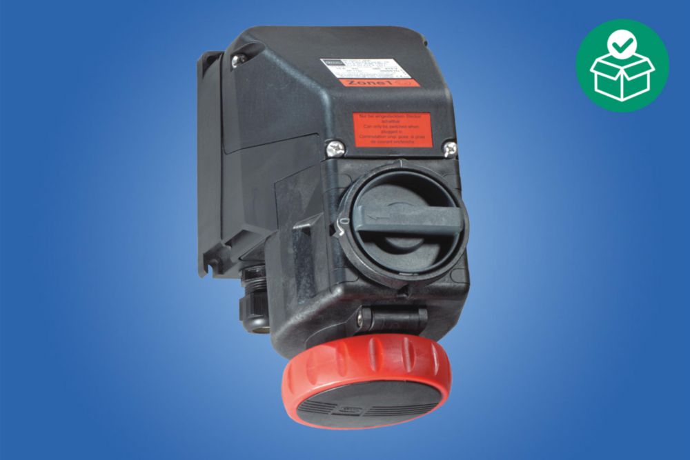 8570/11-406-S-01-0-00-XXX, 16 A wall-mounting socket, Polyamide, 380 ... 415 V AC Red, 3 P + PE, 6 h, M25 x 1.5, 7 - 17 mm, Polyamide, Zone 1, 2, 21, 22