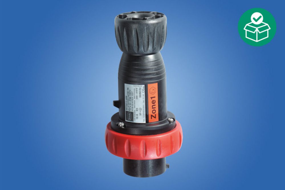 8570/12-406-S-XX-X-XX-XXX, Stecker 16 A, Polyamid, 380 ... 415 V AC rot, 3 P + PE, 6 h, 8 - 18 mm, Polyamid, Zone 1, 2, 21, 22