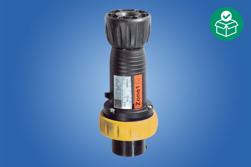8570/12-304-S-XX-X-XX-XXX, Stecker 16 A, Polyamid, 100 ... 130 V AC gelb, 1 P + N + PE, 4 h, 8 - 18 mm, Polyamid, Zone 1, 2, 21, 22