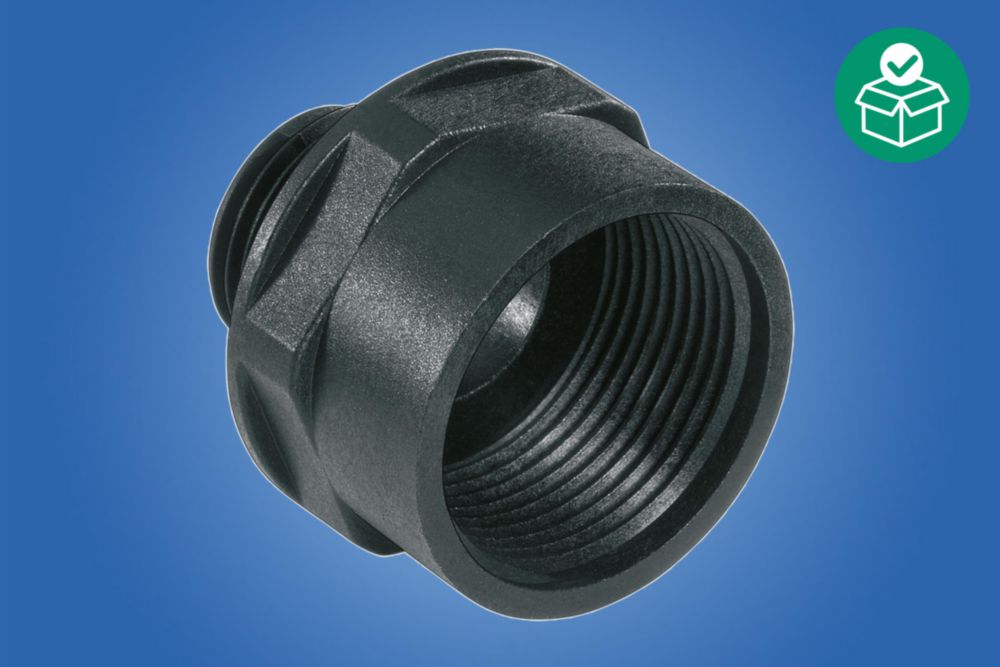 M16-M20, Extension, Metric/metric, External thread: M16, Internal thread: M20, Polyamide, Zone 1/2/21/22