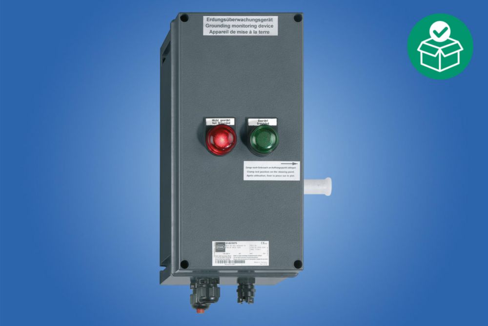 Grounding monitoring devices made of polyester resin, without object recognition, Limit contact: Change-over contact, Nominal voltage range AC: 96 - 253 V, Zone 1/2/21/22