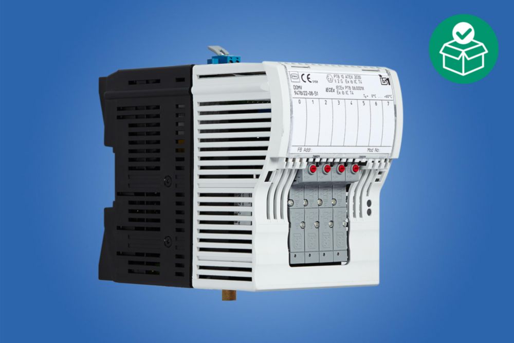 Valve digital output module for Zone 1 pneu., 8 x 3/2-valves, Min. pressure range: 2.50 bar, Max. pressure range: 7bar, Hot swap, Zone 1/2