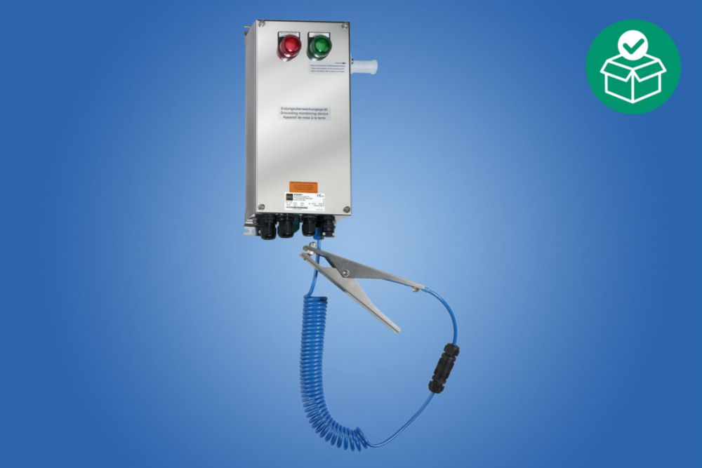 Grounding monitoring devices, made of stainless steel without object recognition, Limit contact: Change-over contact, Nominal voltage range AC, Zone