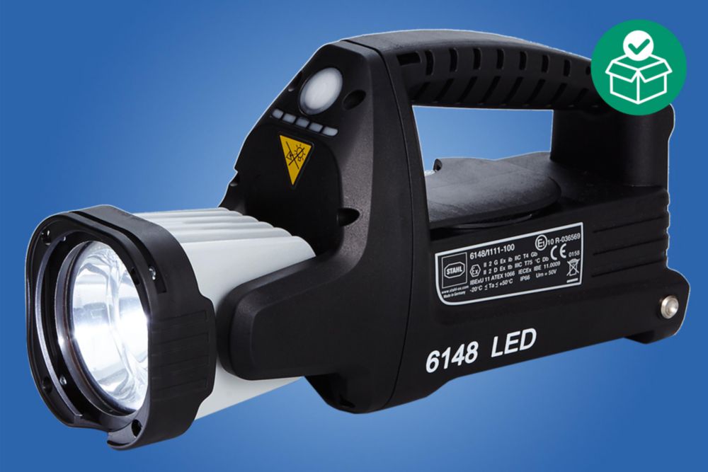 Portable lamps LED, Complete set, Light intensity: 40000cd, Charging cable 12 to 30 V DC, Zone 1/2/21/22