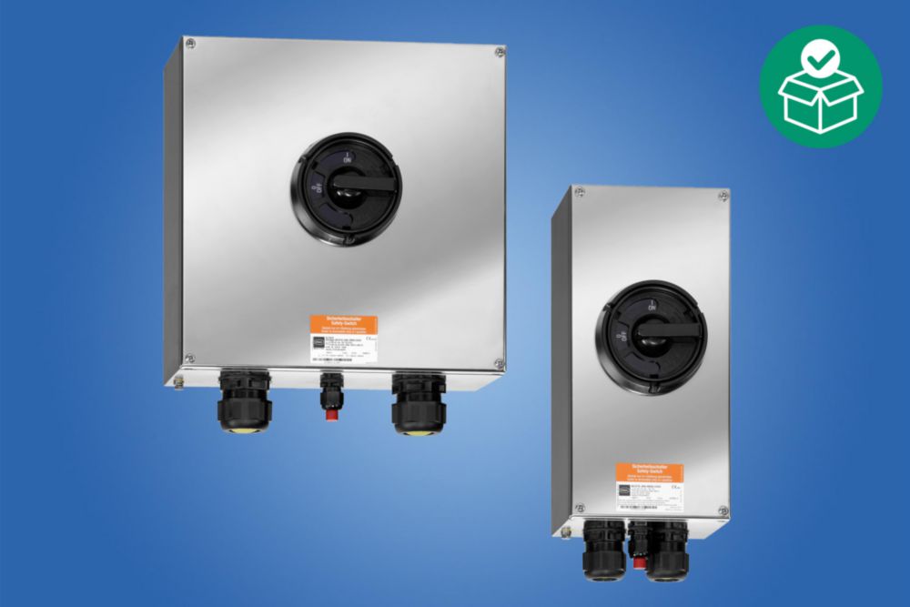 Safety switch, 3-pole, 16 A, Black shroud and handle, Auxiliary contact NC: without, Auxiliary contact NO: 1 NO/delayed, Zone 1/2/21/22