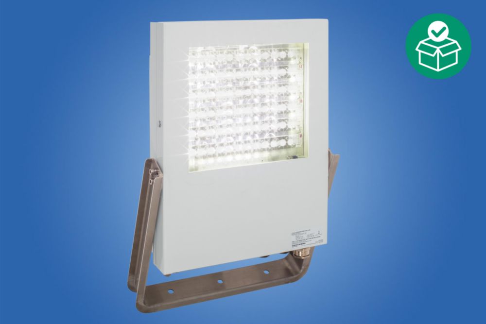 Scheinwerfer LED,  neutralweiß; 14595lm; 160 W, 110 ... 277 V,  Bohrungen: 3 x M25, Edelstahl 1.4301,  Zone 1/2/21/22