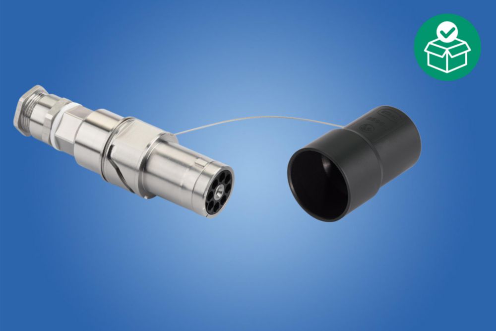 Coupling, 500 V, 16 A 7 P + PE / 8 P, Connection cross-section: 2.50 mm², Stainless steel 1.4404, Connection thread: M20 x 1.5, Zone 1, 2, 21, 22