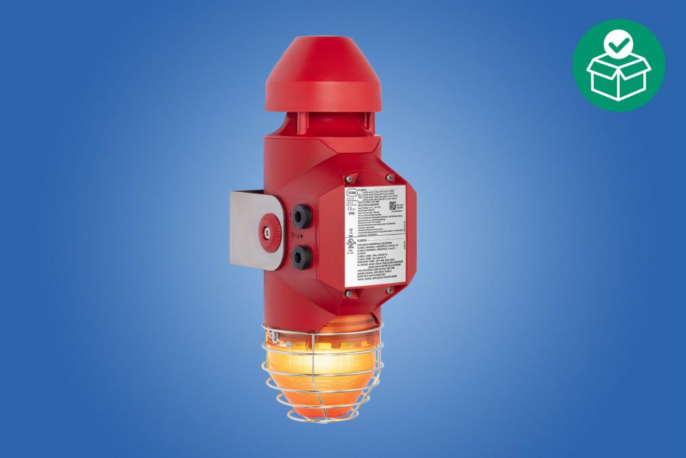 Hupe/XENON-Leuchte, Linsenfarbe: Bernstein, max. 114 dB(A) @ 1m, 110 ... 240 V, 133 ... 272 V AC/DC, Anzahl der Lampen: 1, Bohrungen: 2 x M20 + 2 x M25, Zone1/2/21/22