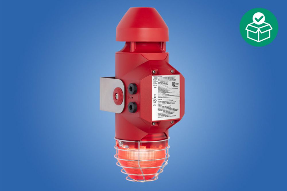Ex Akustisch-optisches Signalgerät bis 120 dB(A) / LED / 5 J, ALU, Reihe YL60/3 - YODALEX 3 R. STAHL