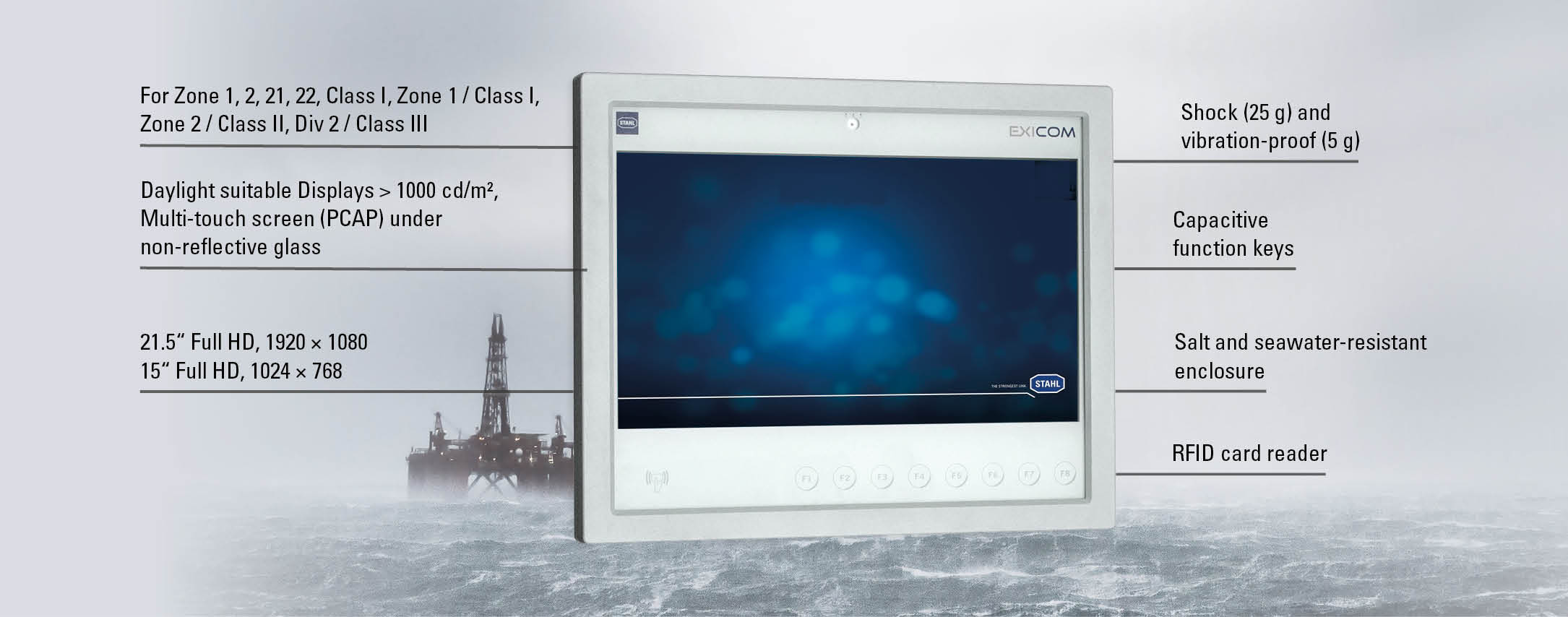 Ex Explosion-proof SHARK-HMIs Extreme Shock Resistent R. STAHL 