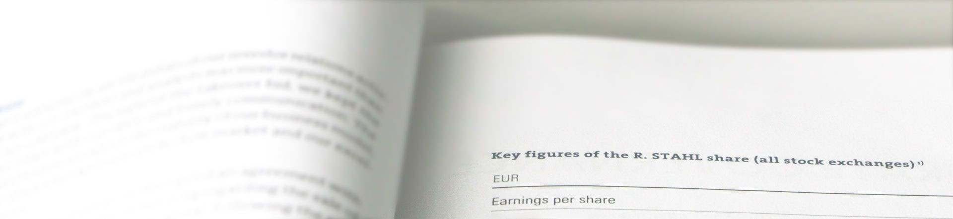 Ex share key figures R. STAHL Ex share key figures R. STAHL